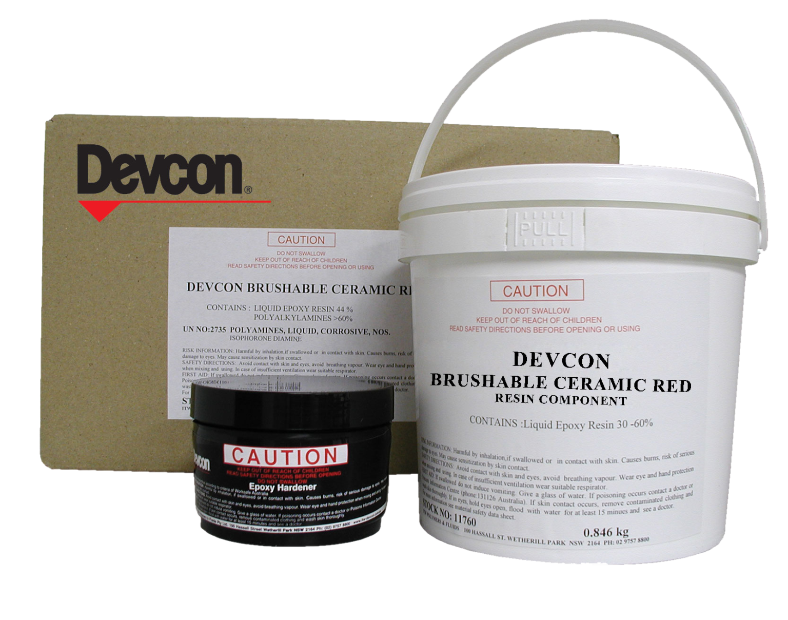 Devcon Brushable Ceramic Red ITW Chemin